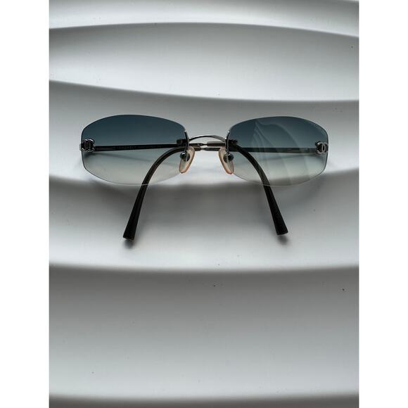 Chanel Blue Logo Rimless  Sunglasses - Picture 1 of 15